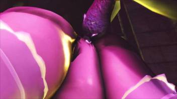 3D animated beast sex clip featuring a hot elf girl and a monster